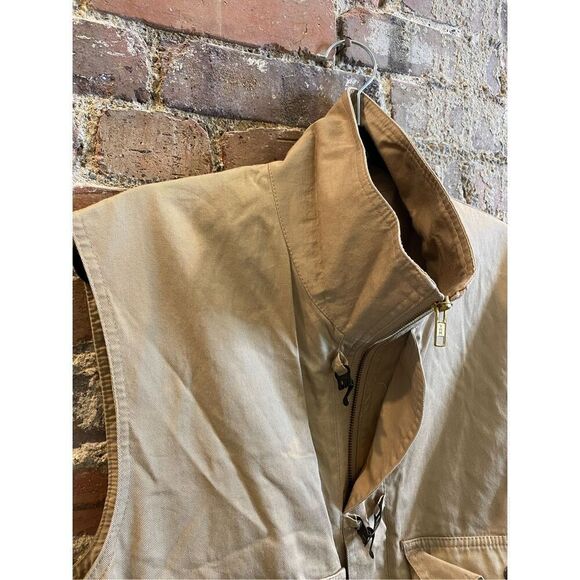 Vintage Sport Essence Cargo Utility Vest Tan double breast pocket, cinched waist - Picture 7 of 8